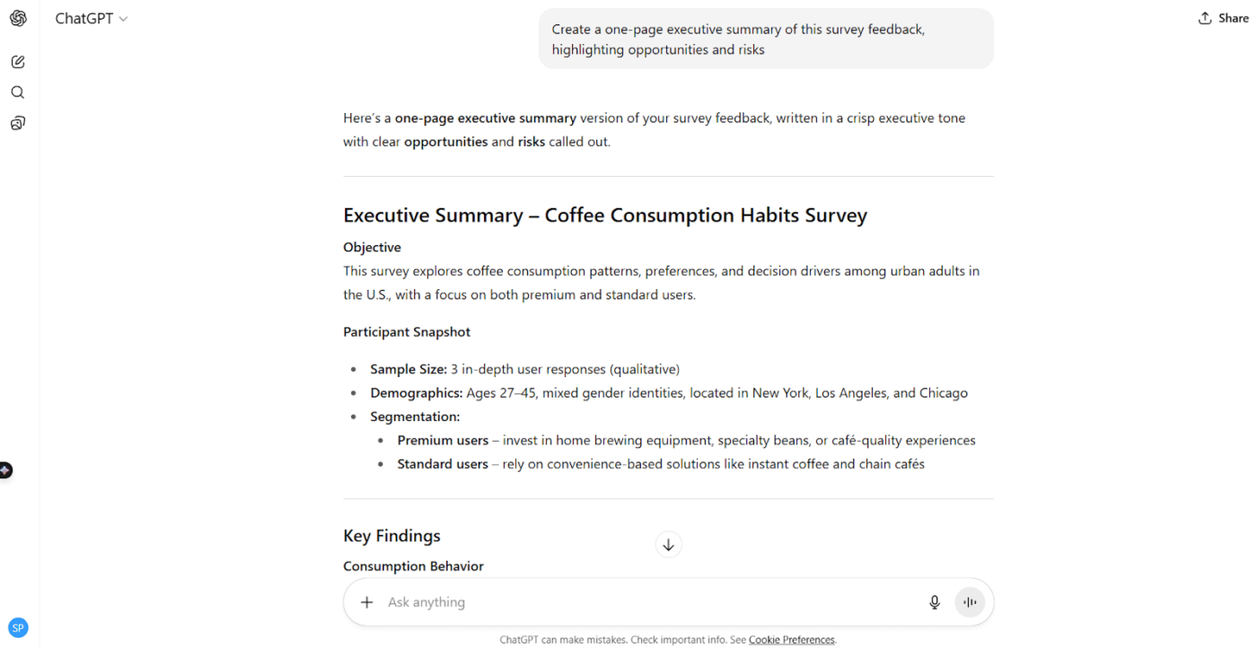 How to automate survey analysis with ChatGPT: Extract insights from open-ended survey responses