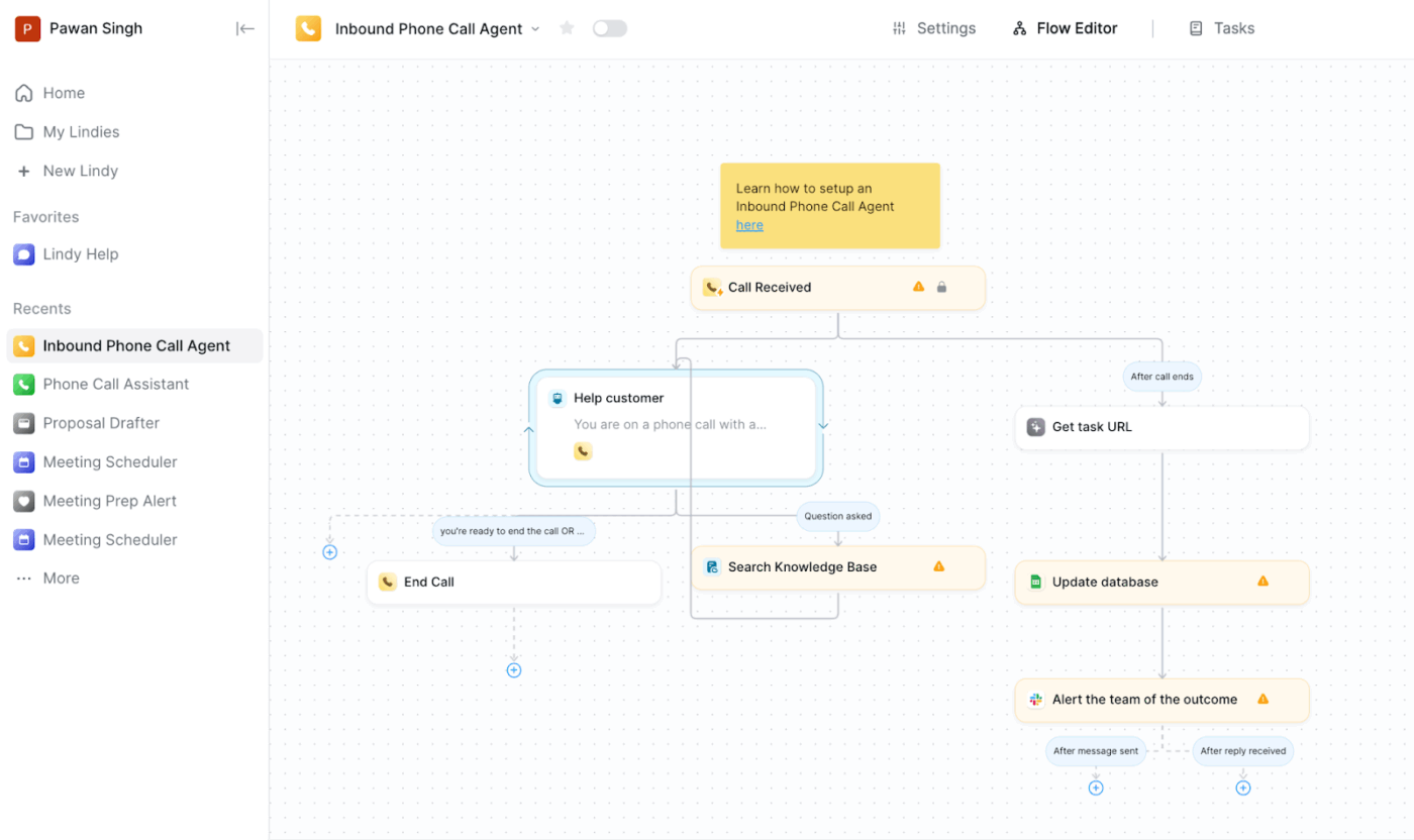 Lindy AI: Voice assistant with multiple functions