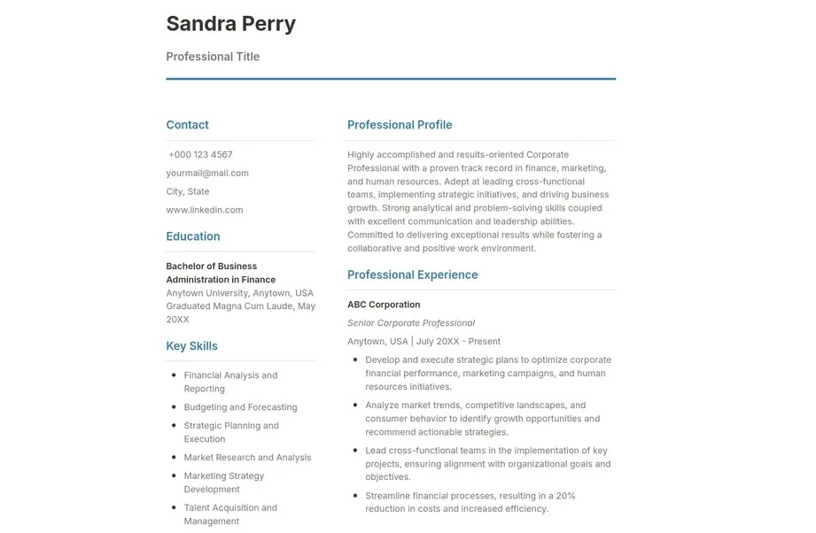 Notion IT Professional Resume With Cover Letter: Tailored for IT roles combining resume and cover letter