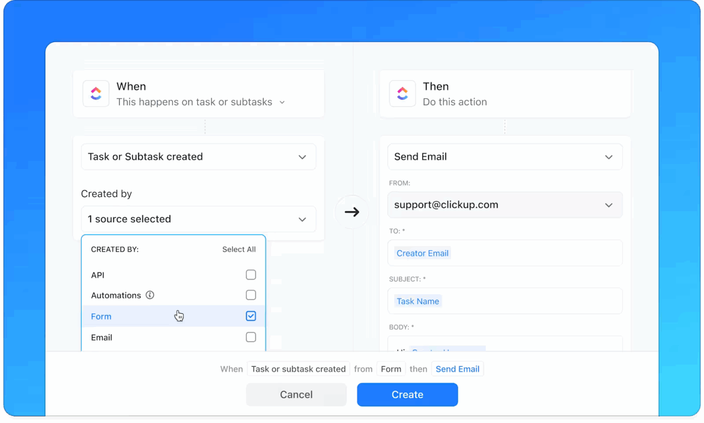 ClickUp-automatisering: Jotform vs. Formstack