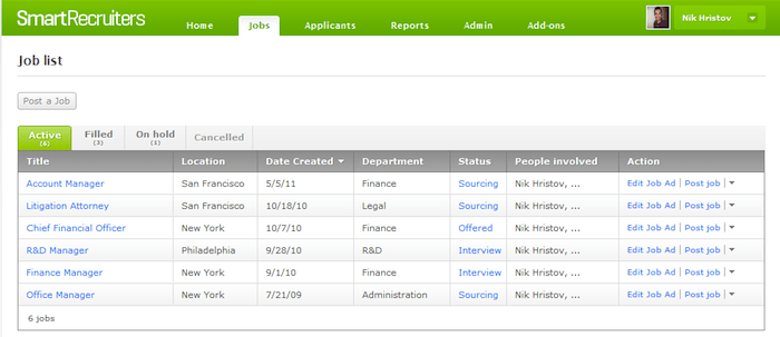 Recruitment Automation Software: SmartRecruiters: Best for scalable enterprise hiring automation