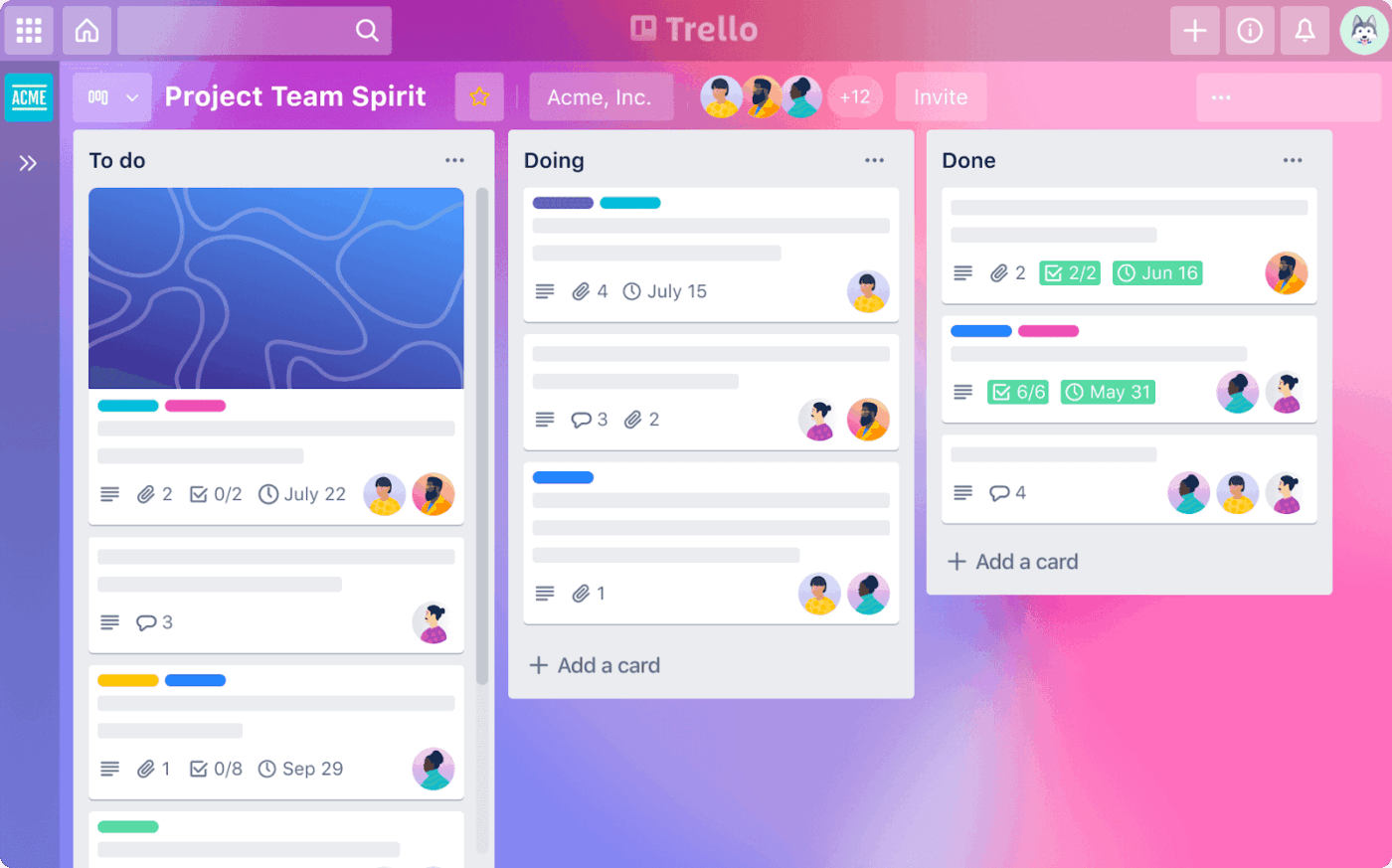 Trello: Best for visual task management and lightweight project tracking