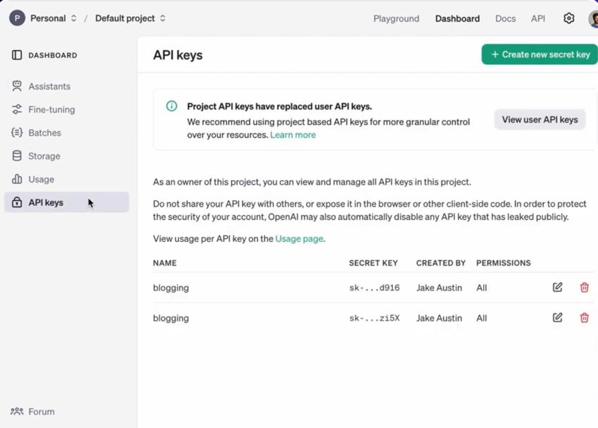How to automate creative briefs with ChatGPT: Get the OpenAI API key