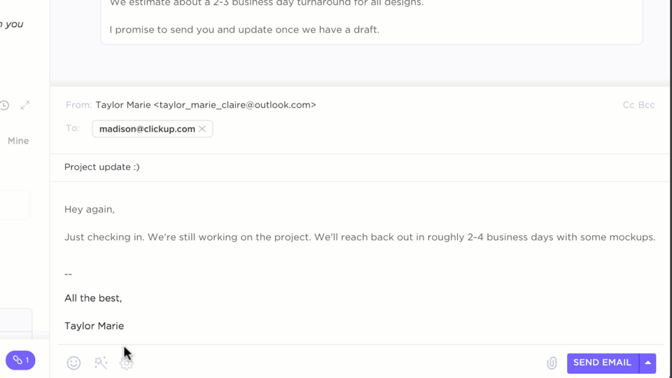 Email-in ClickUp