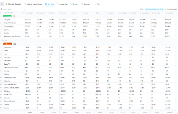 50/30/20 Budget Templates