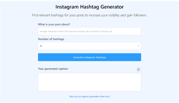 OneUp ; Instagram hashtag generator