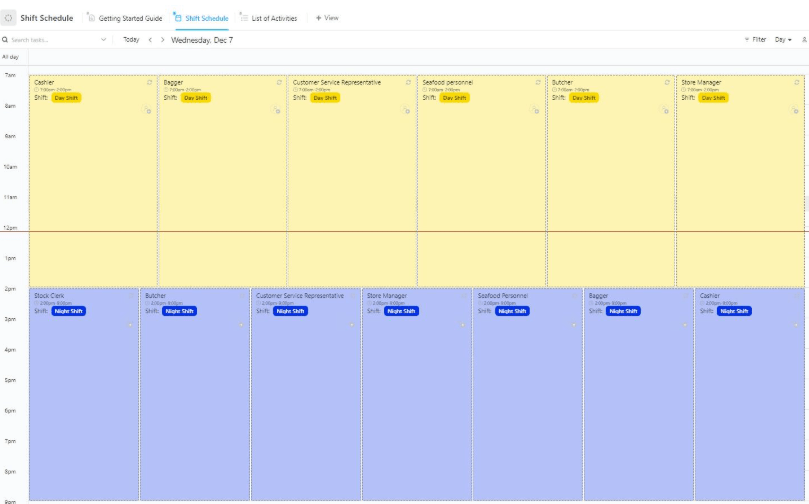 ClickUp Shift Schedule Template ; time blocking template google sheets