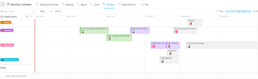 ClickUp Monthly Schedule Template