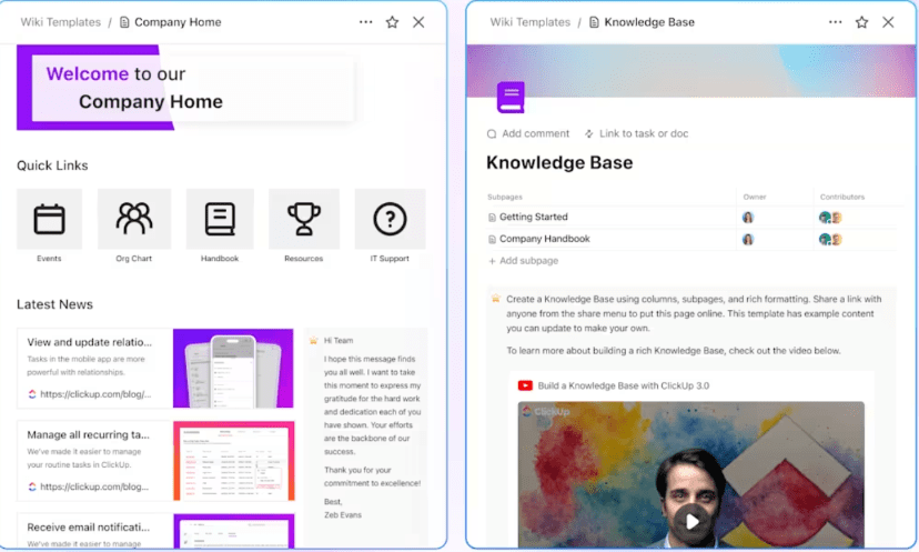 ClickUp Knowledge Management : Warehouse SOP Template