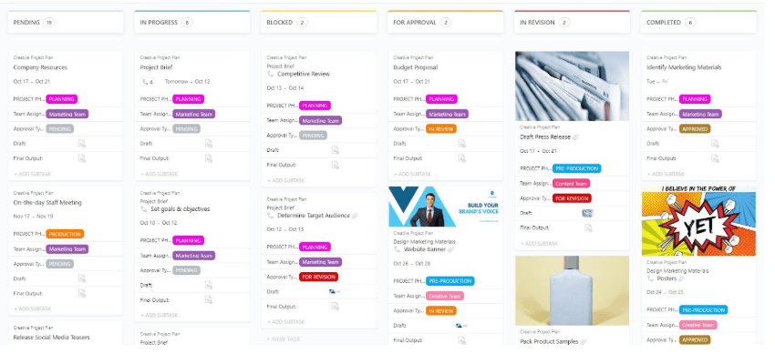 ClickUp Creative Project Plan Template