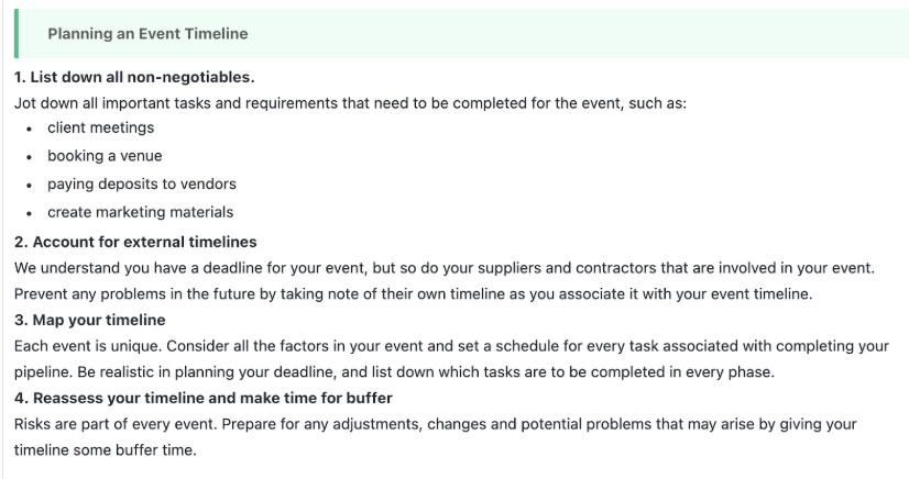  ClickUp Event Timeline Task Template