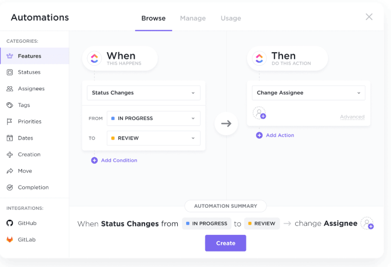 ClickUp Automations ; how to automate recruiting with ai