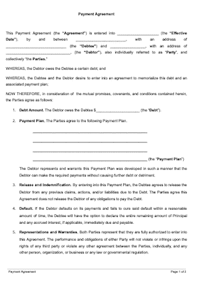 SignWell Payment Agreement Template