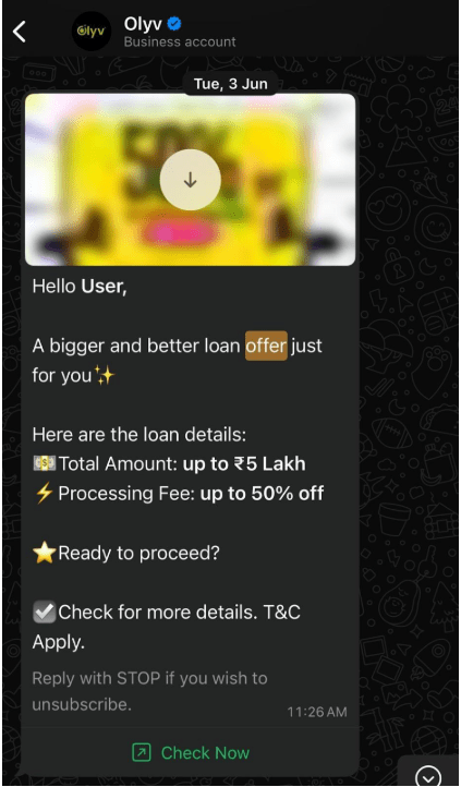 Limited-time offer templates ; whatsapp business message template
