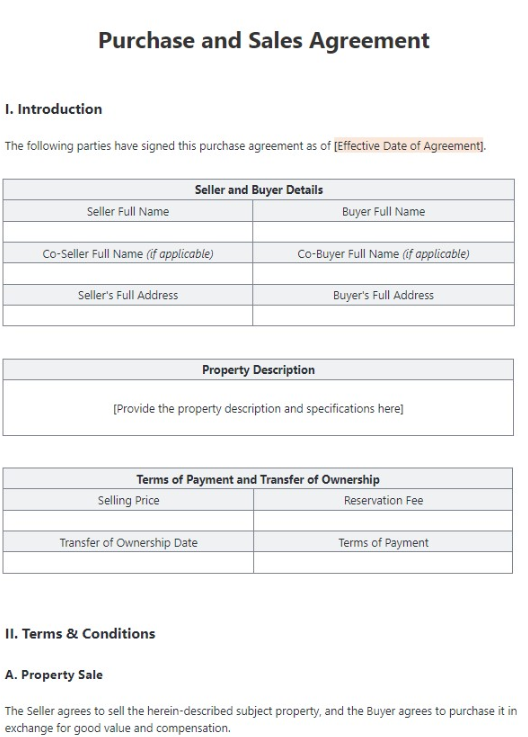  ClickUp Purchase and Sales Agreement Template