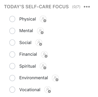 ClickUp Self-Care Plan template ; 75 Soft challenge Template free