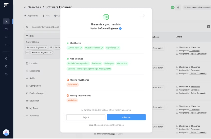 Findem (Best for sourcing with enriched, real-time candidate data) ;  how to automate recruiting with ai