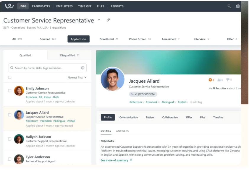 Workable (Best for high-volume hiring with automation and predictive screening) ; how to automate recruiting with ai
