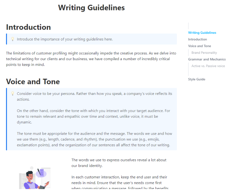 ClickUp Writing Guidelines Template ; Essay Outline Template
