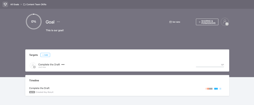 ClickUp Goals: Set outreach targets for community members of independent schools