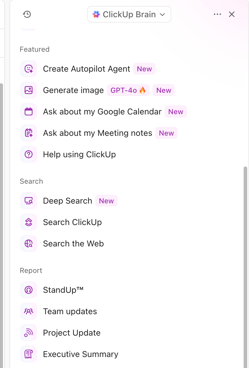 ClickUp Brain : ChatGPT automation