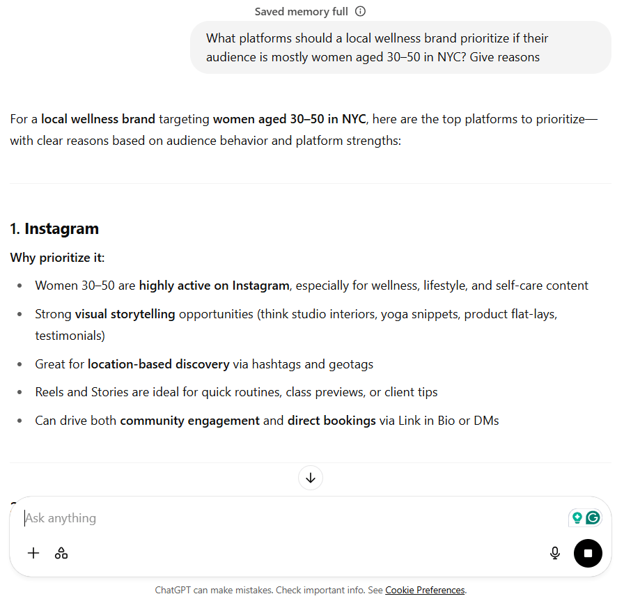 how to create a social media calendar with chatgpt