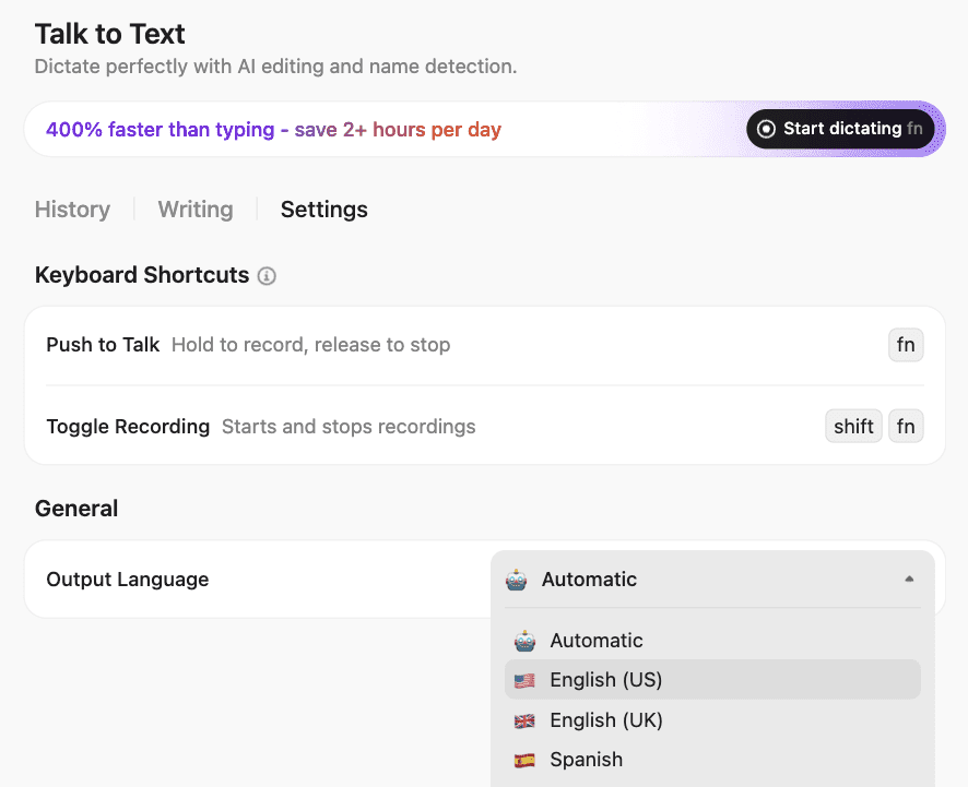 Talk to Text in ClickUp Brain MAX