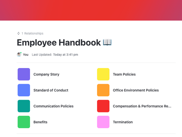 Keep compliance tight with the ClickUp Employee Handbook Template for HVAC Companies