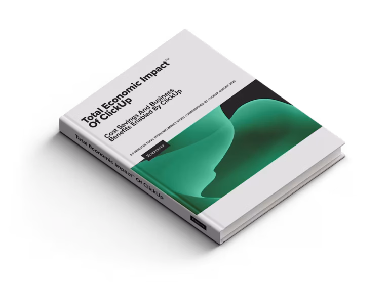 Forrester Study: ClickUp Delivers 384% ROI and 92,400 Hours Saved by Year 3