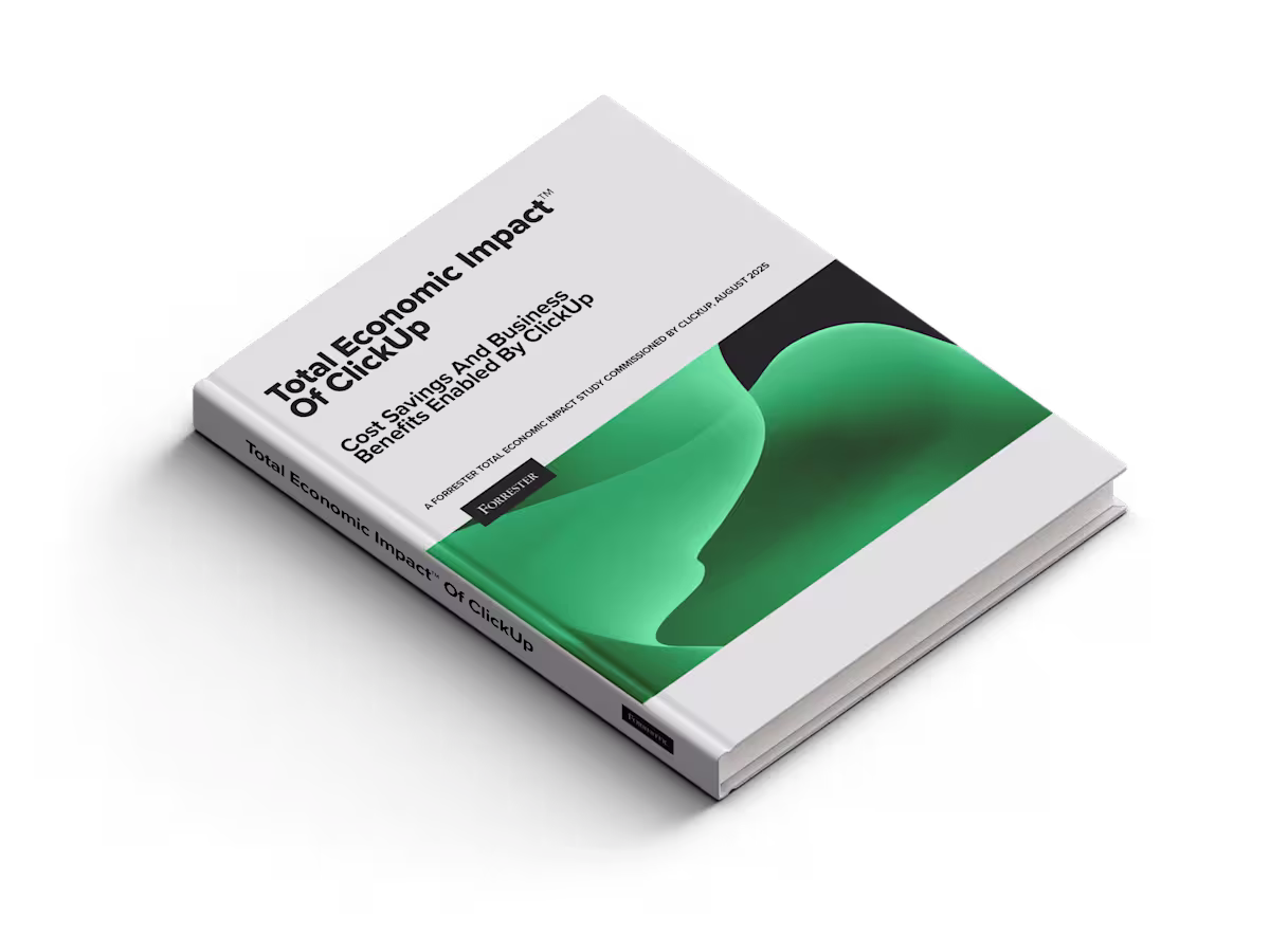 Forrester Study: ClickUp Delivers 384% ROI and 92,400 Hours Saved by Year 3