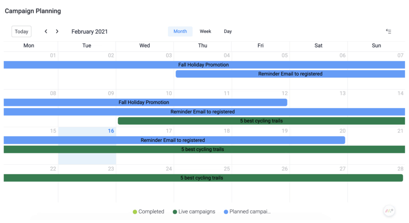 Monday.com : Monday.com event planning template