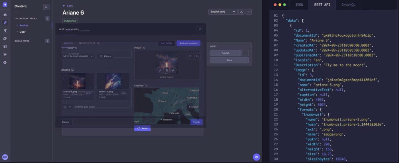 Strapi (Best for open-source headless CMS flexibility)