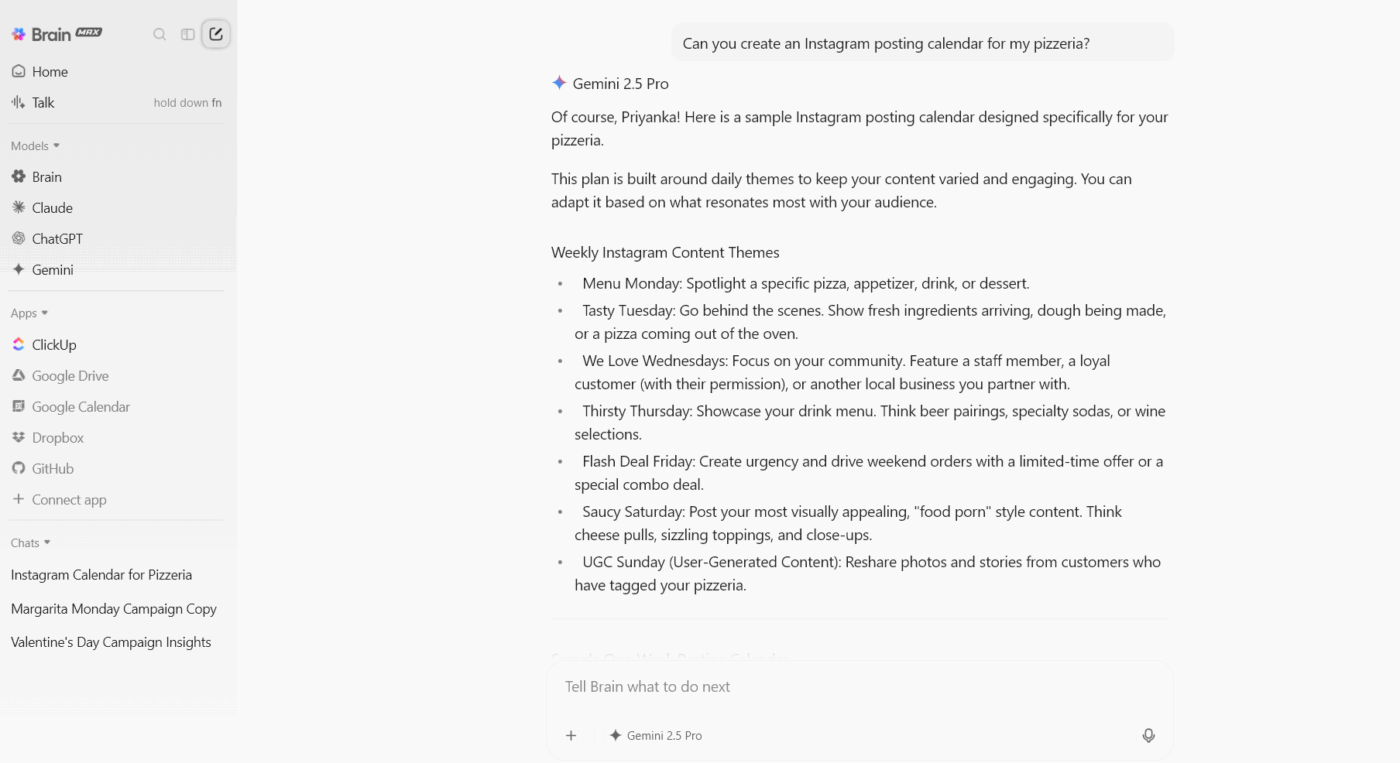 Gemini in ClickUp Brain MAX: Expand your customer base with location-based marketing strategies for restaurants