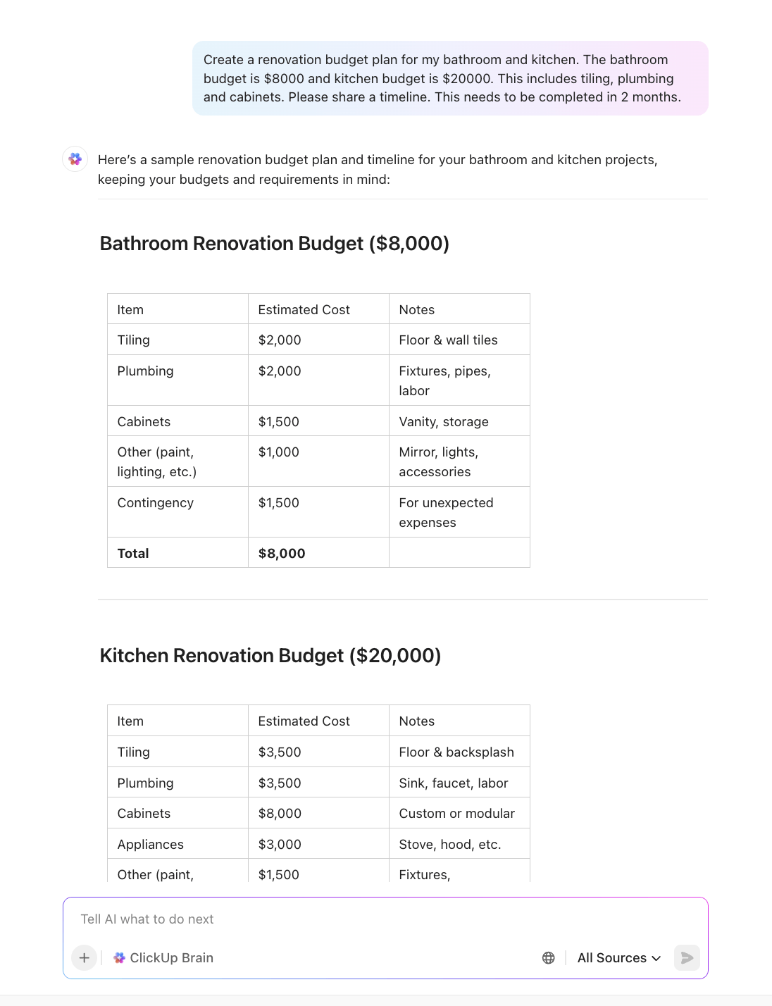 Free Home Renovation Budget Templates to Track Costs ClickUp