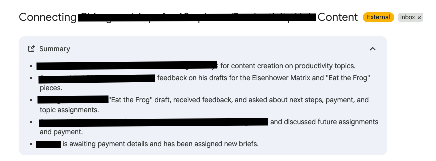 summary in gmail_AI email assistant
