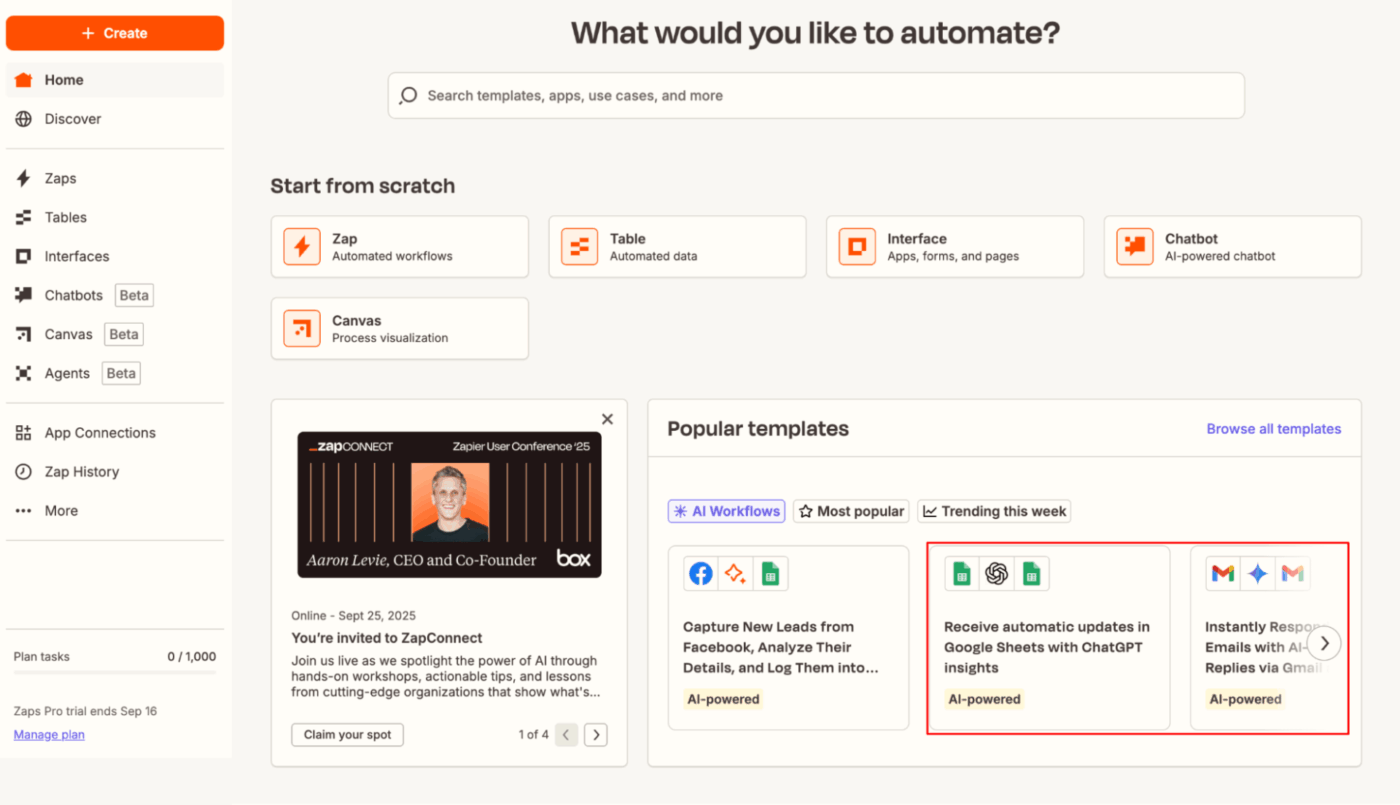 Zapier Automation: ChatGPT automation