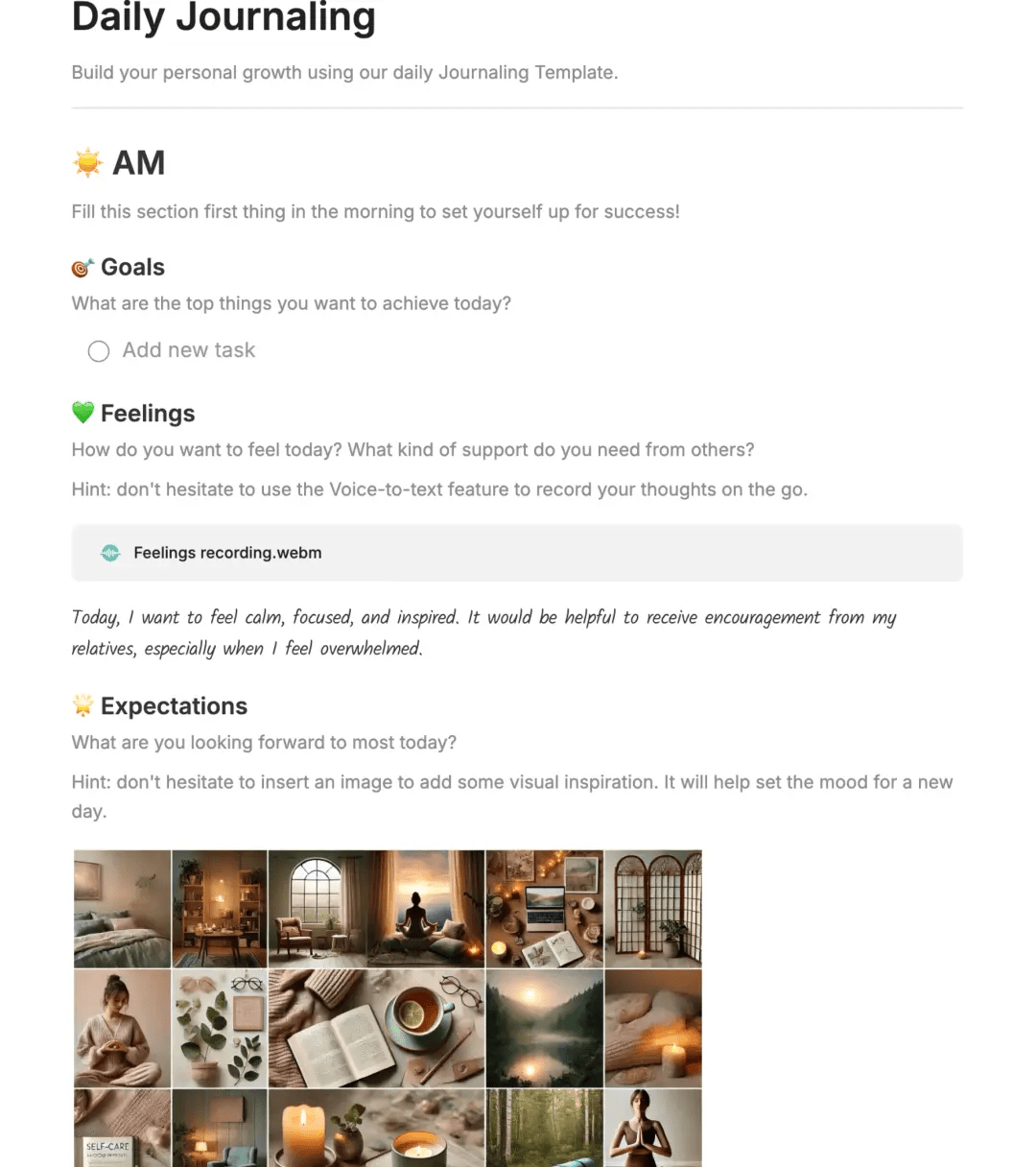Evernote-dagboeksjabloon
