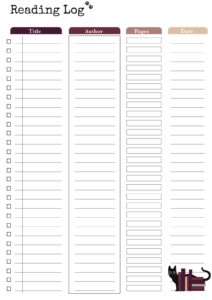 Modèles gratuits de journal de lecture pour le suivi de vos lectures et ...
