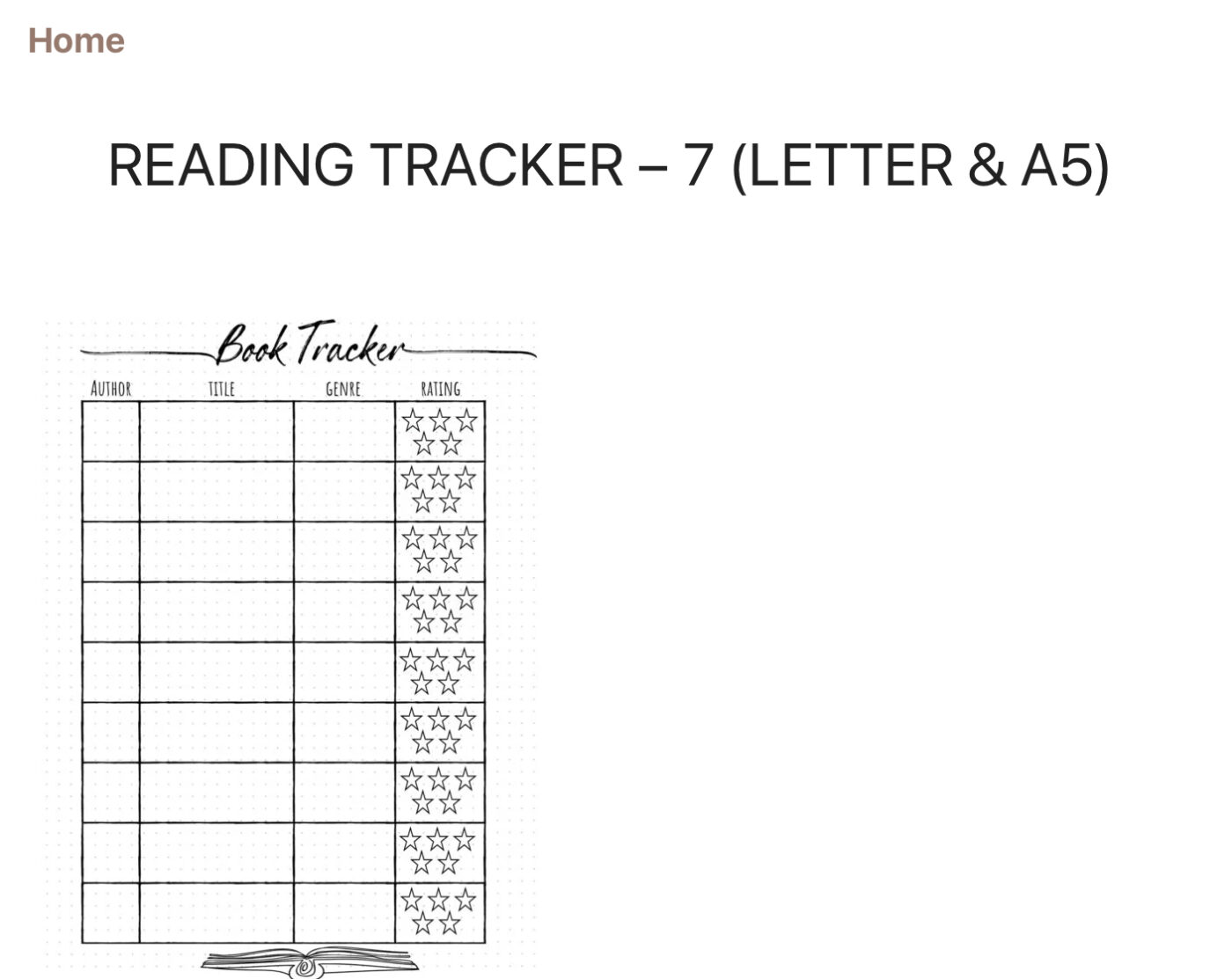 Upload book details for kids with this book journal template