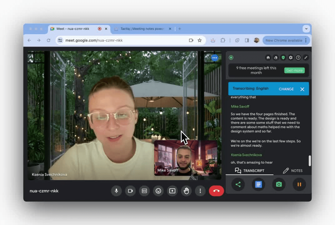 Tactiq: Access from the Chrome Web Store with an internet connection