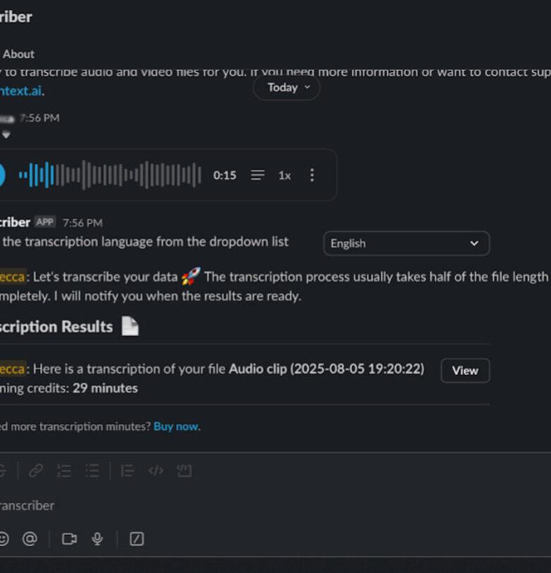 Get the transcript in seconds