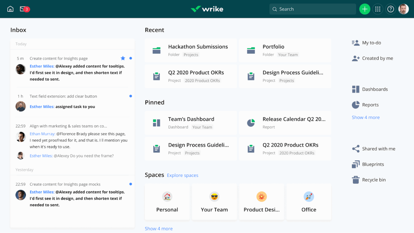 Wrike: Manage software development projects with its visual project management features 