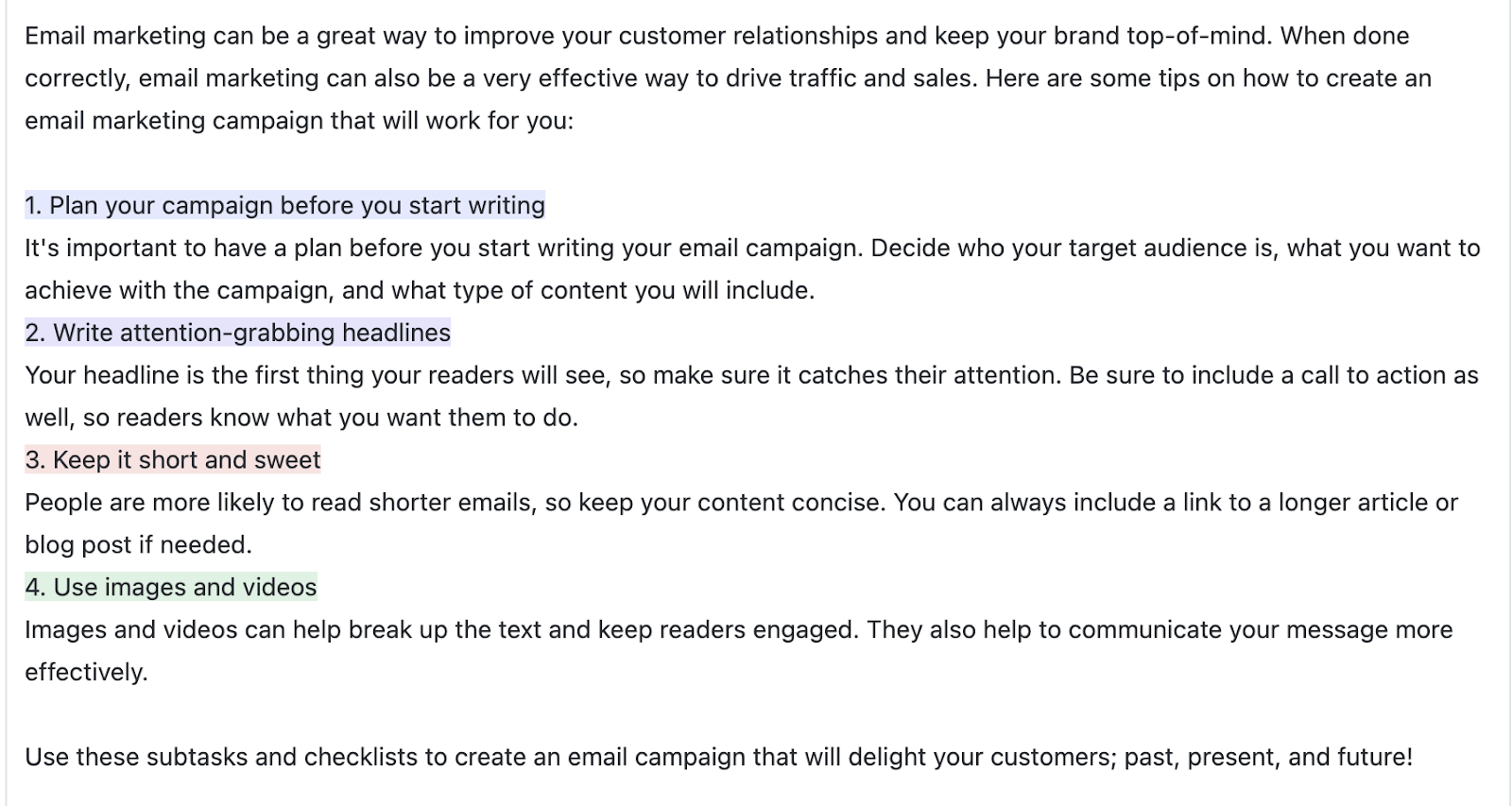 Asana Marketing Templates: ClickUp Email Marketing Campaign Template