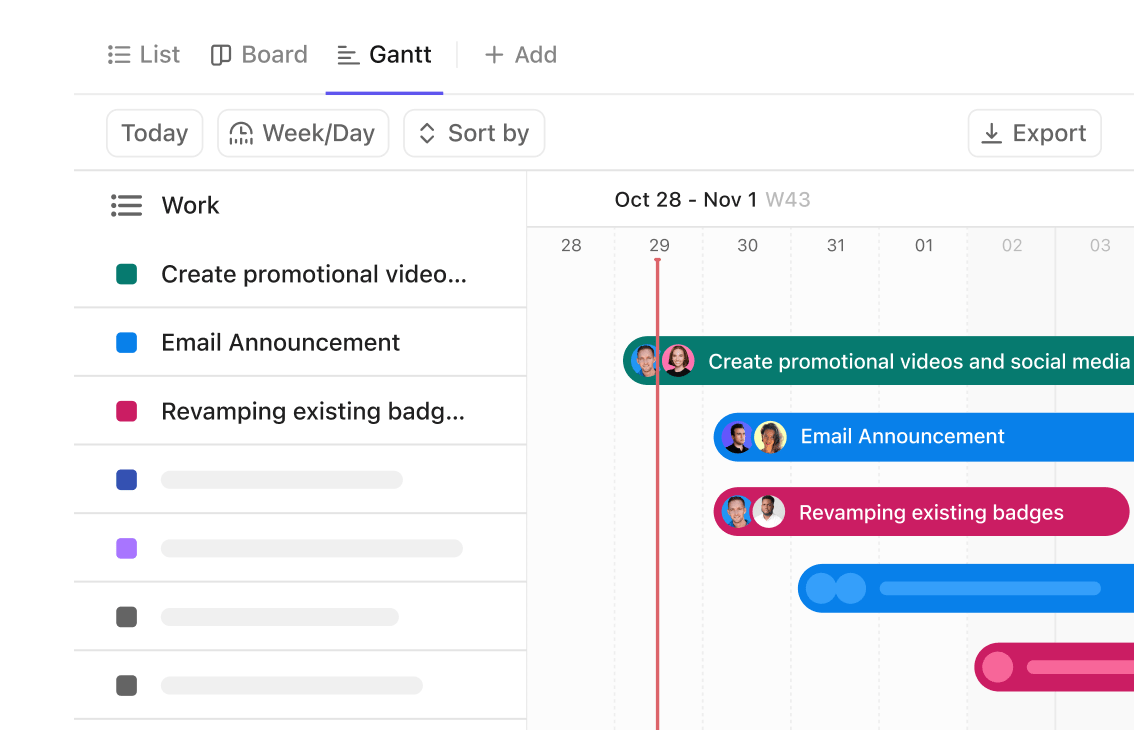 ClickUp Gantt Charts: Features designed for teams of all sizes