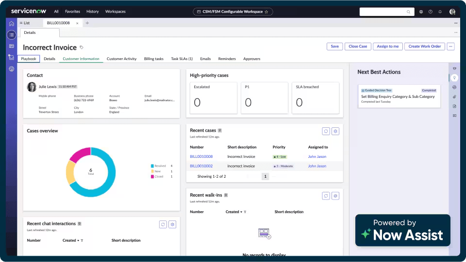 ServiceNow: client service delivery