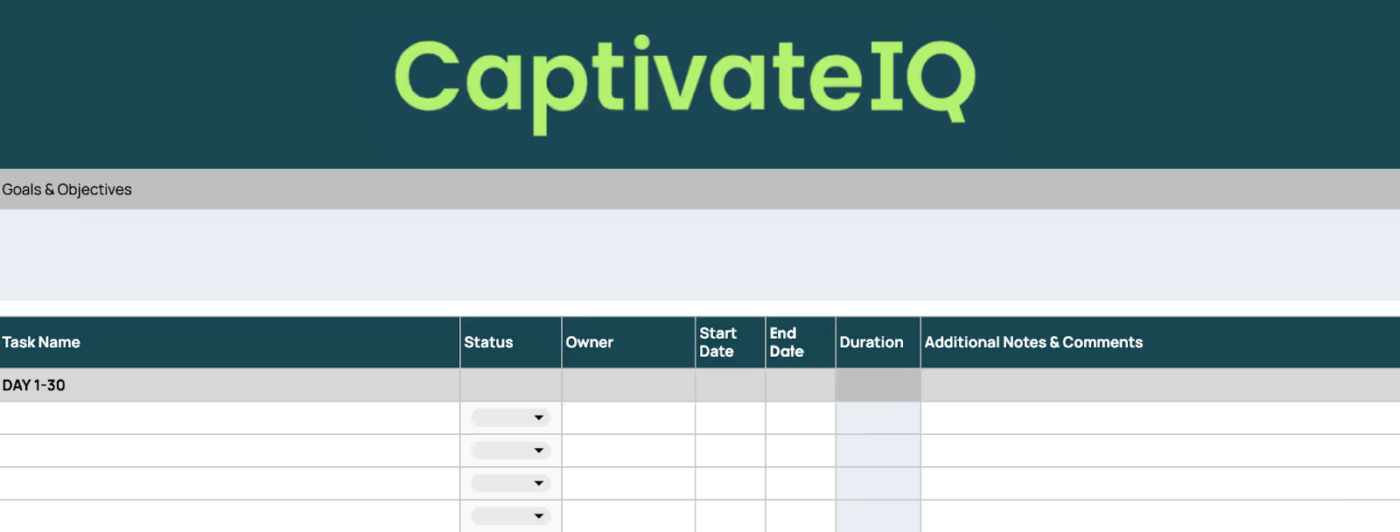Sales plan template Via CaptivateIQ