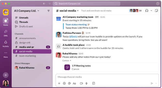 Slack ; accesso a Slack