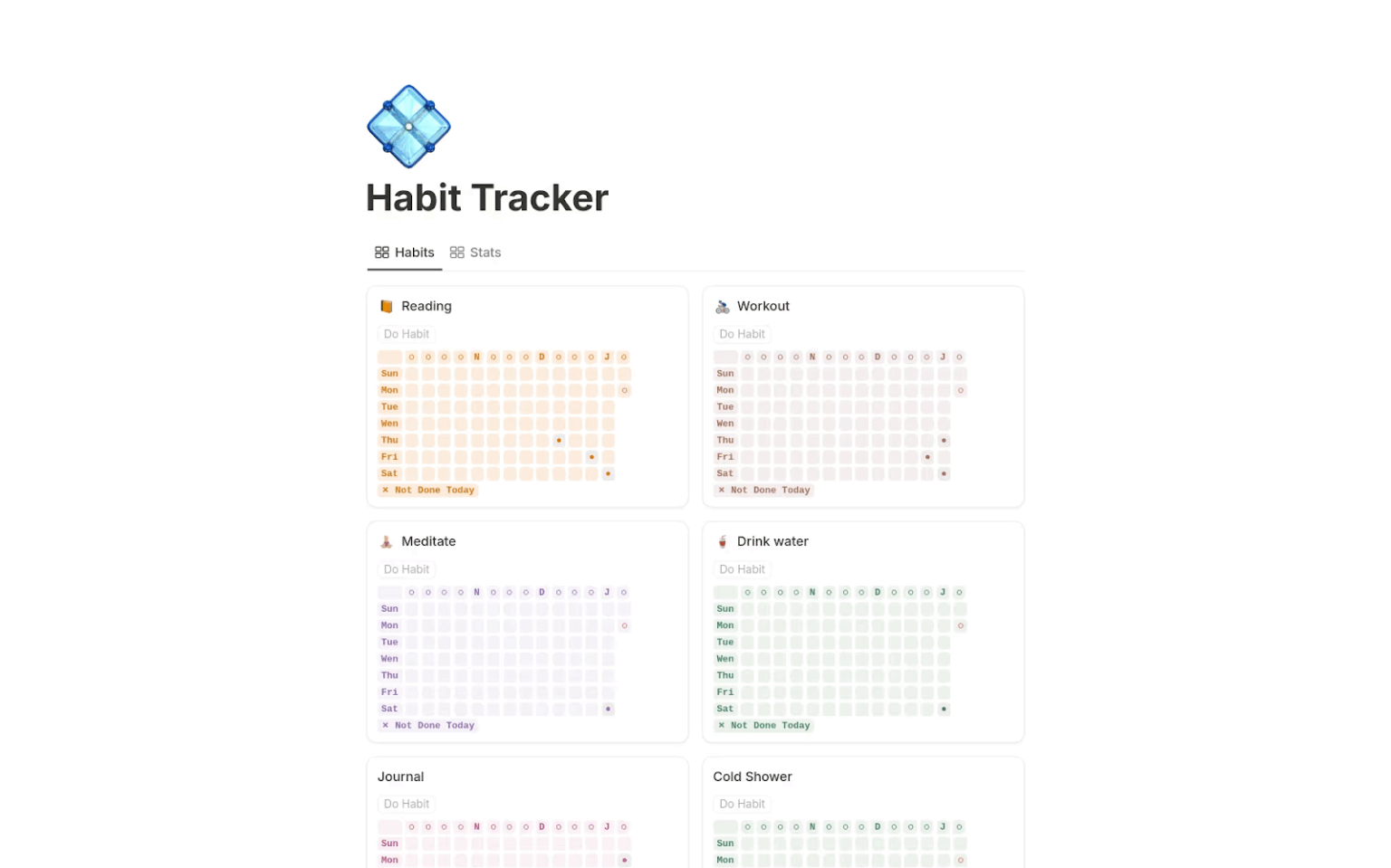 20 Free Notion Habit Tracker Templates to Build Better Routines