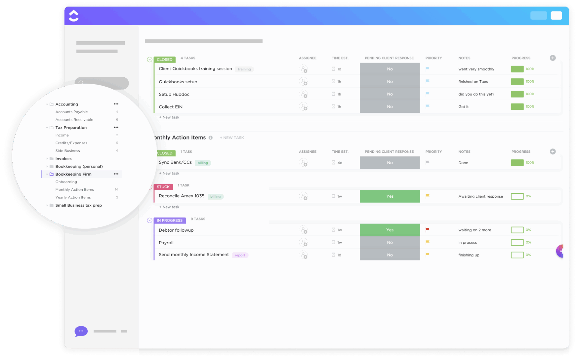 Bookkeeping Firm Template by ClickUp