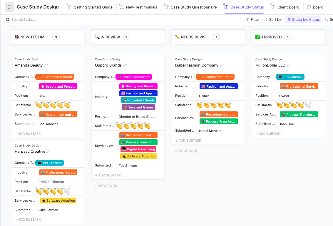 Case Study Design Template by ClickUp